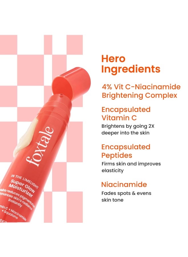 Foxtale Vitamin C Super Glow Winter Moisturizer with Niacinamide & Peptides, Visibly Reduces Pigmentation, Enhances Skins Brightness Instantly, For All Skin Types, Women & Men - 50ml (Pack Of 2), Cream - Image 3